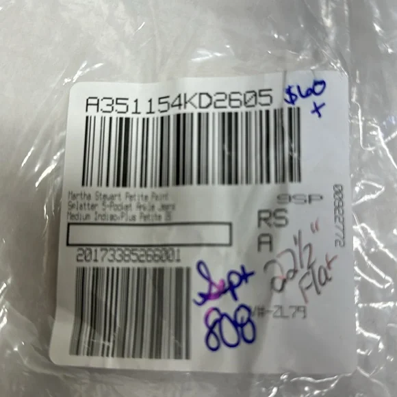 26WP JEANS PAINT SPLATTER MARTHA STEWART - Picture 10 of 11